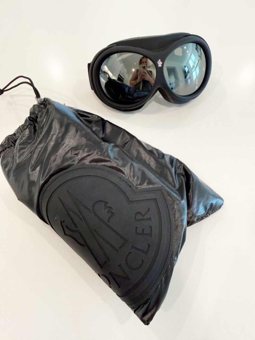 MONCLER glasses eyewear Logo Goggles Ski Snowboard Sports sunglasses Black
